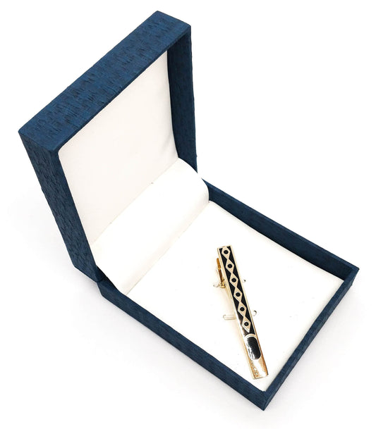 Black & Gold Formal Tie Clip