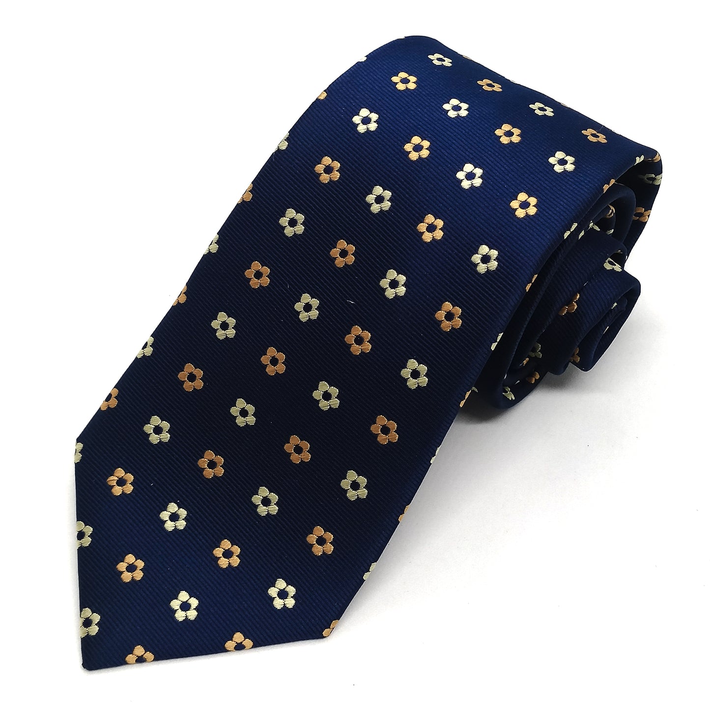 Floral Blue Microfibre Tie