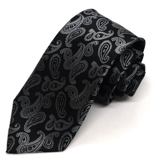 Classy Black Microfibre Tie