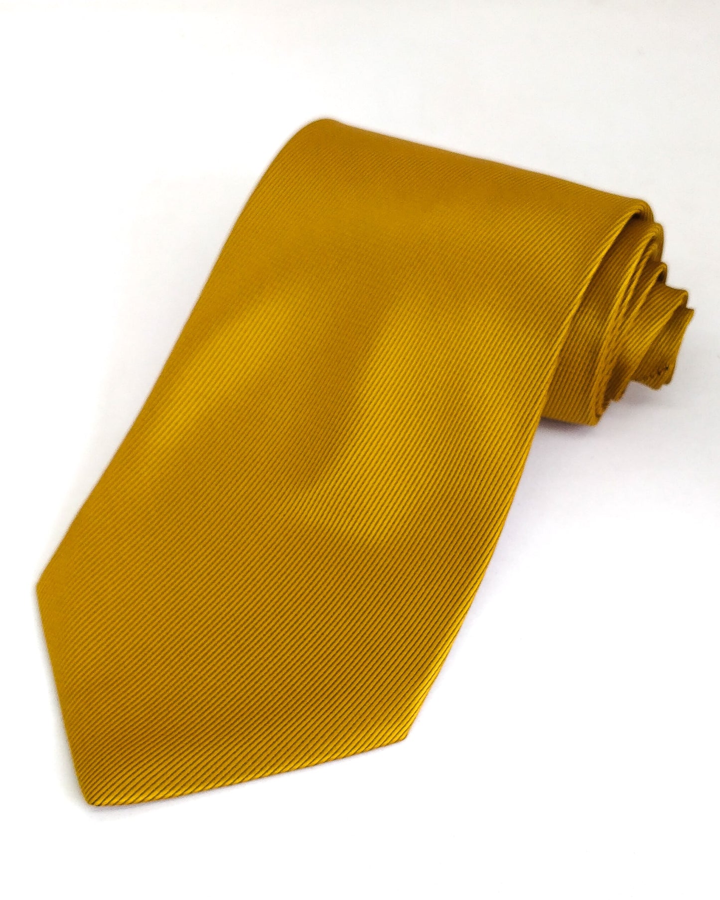 Mustard Colour Bold Ribbed Polyester Tie