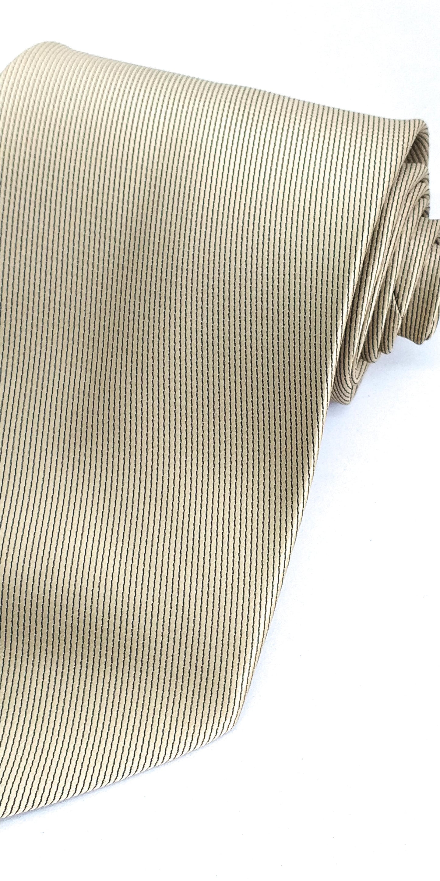Khaki Colour Bold Ribbed Polyester Tie