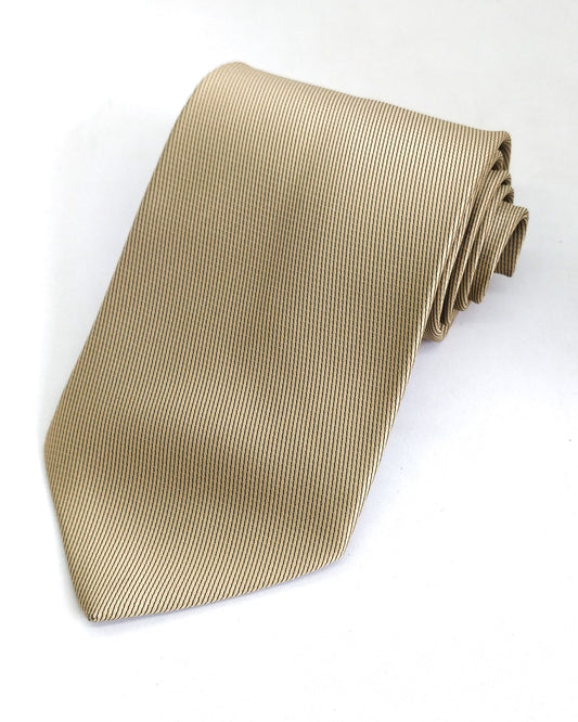 Khaki Colour Bold Ribbed Polyester Tie