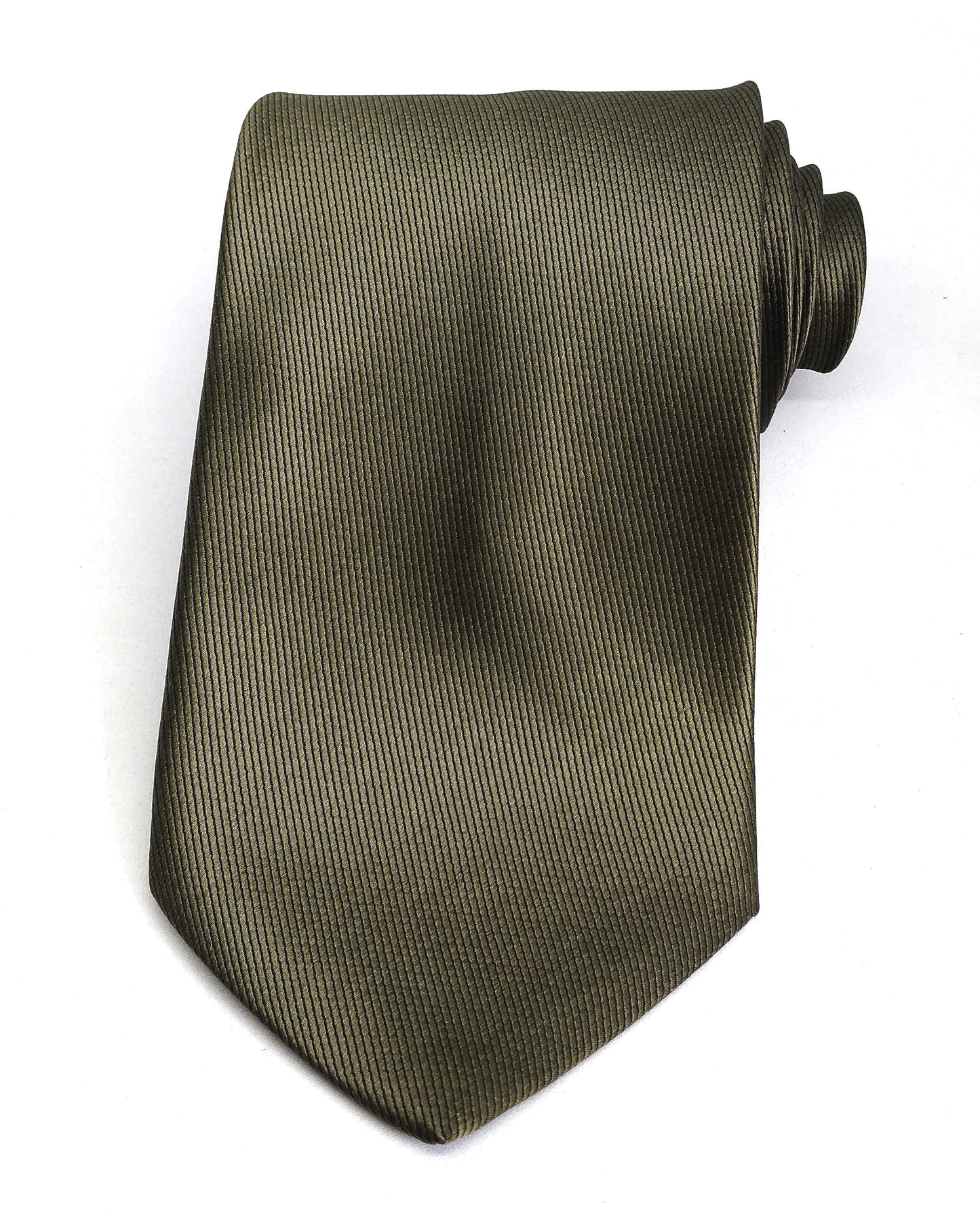 Ivy Green Bold Ribbed Polyester Tie