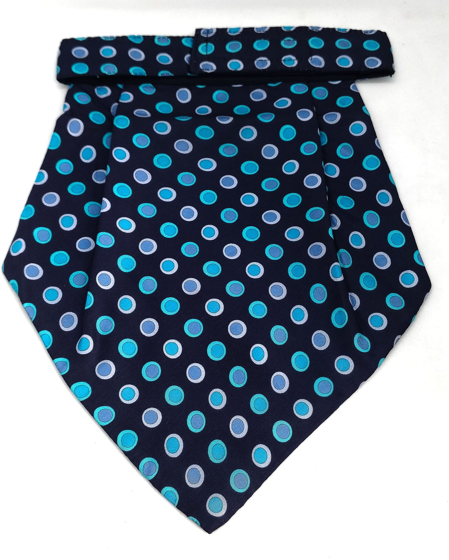 Silk Cravat Blue Polka