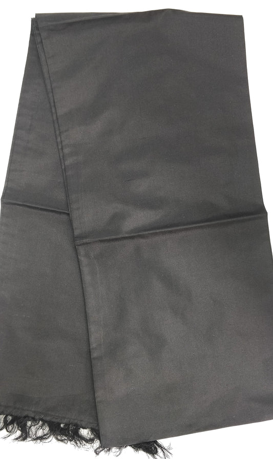 Steel Grey Solid Colour Silk Scarf