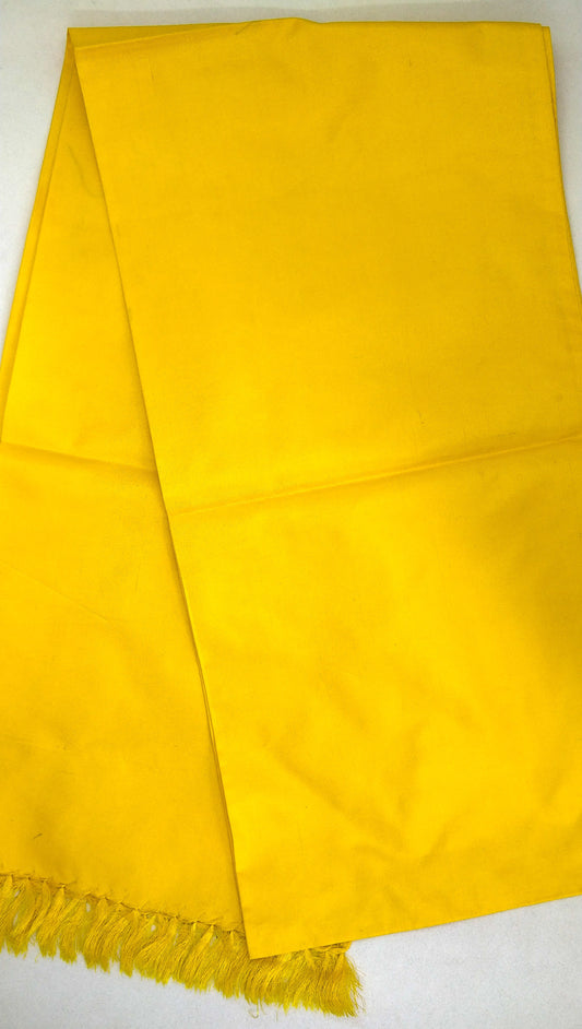 Yellow Solid Colour Silk Scarf