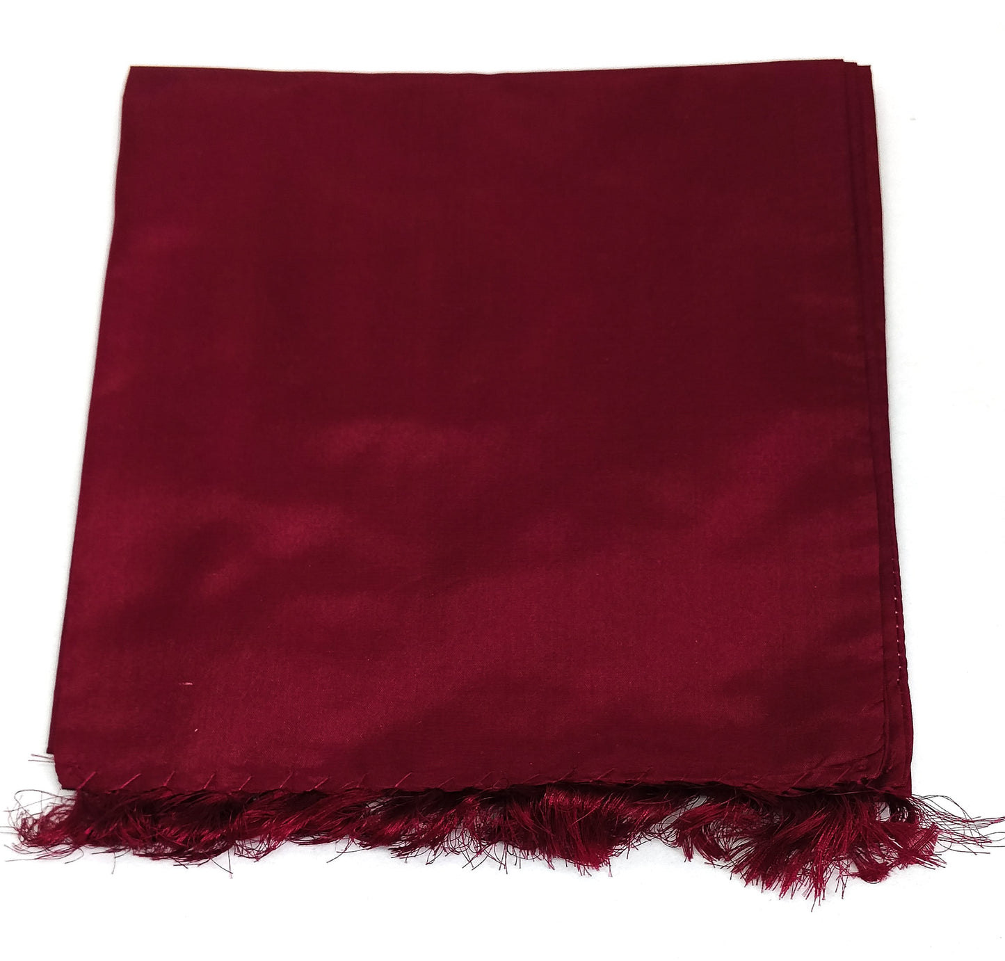 Classic Maroon Solid Colour Silk Scarf