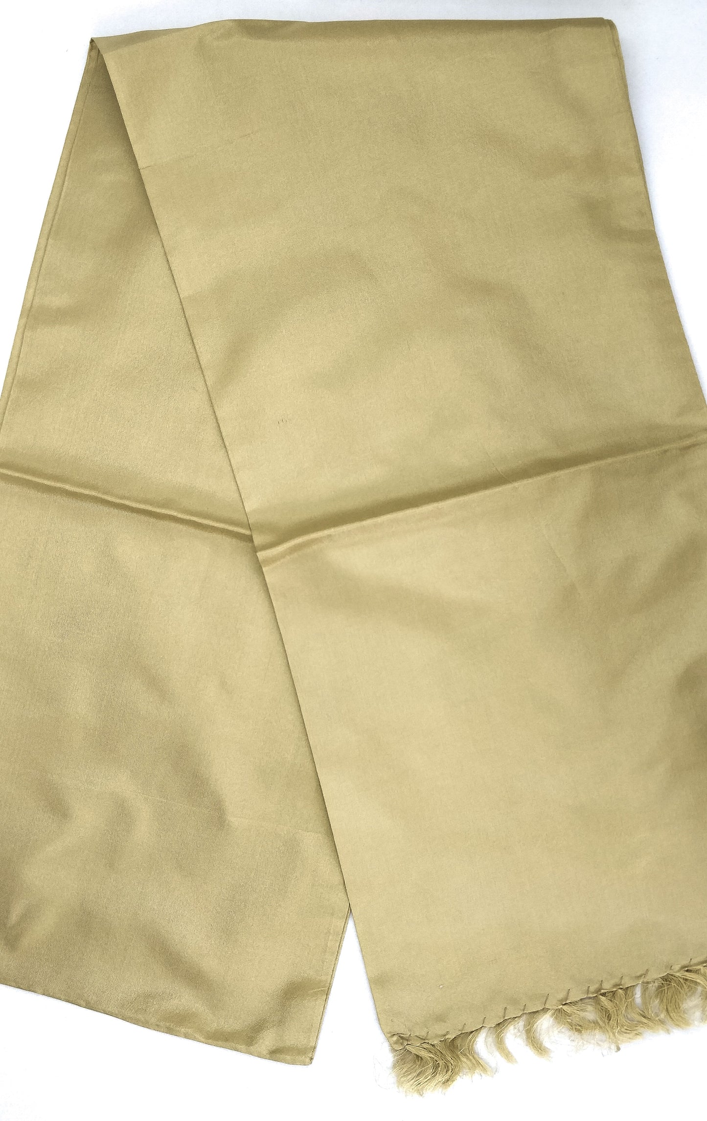 Khaki Solid Colour Silk Scarf