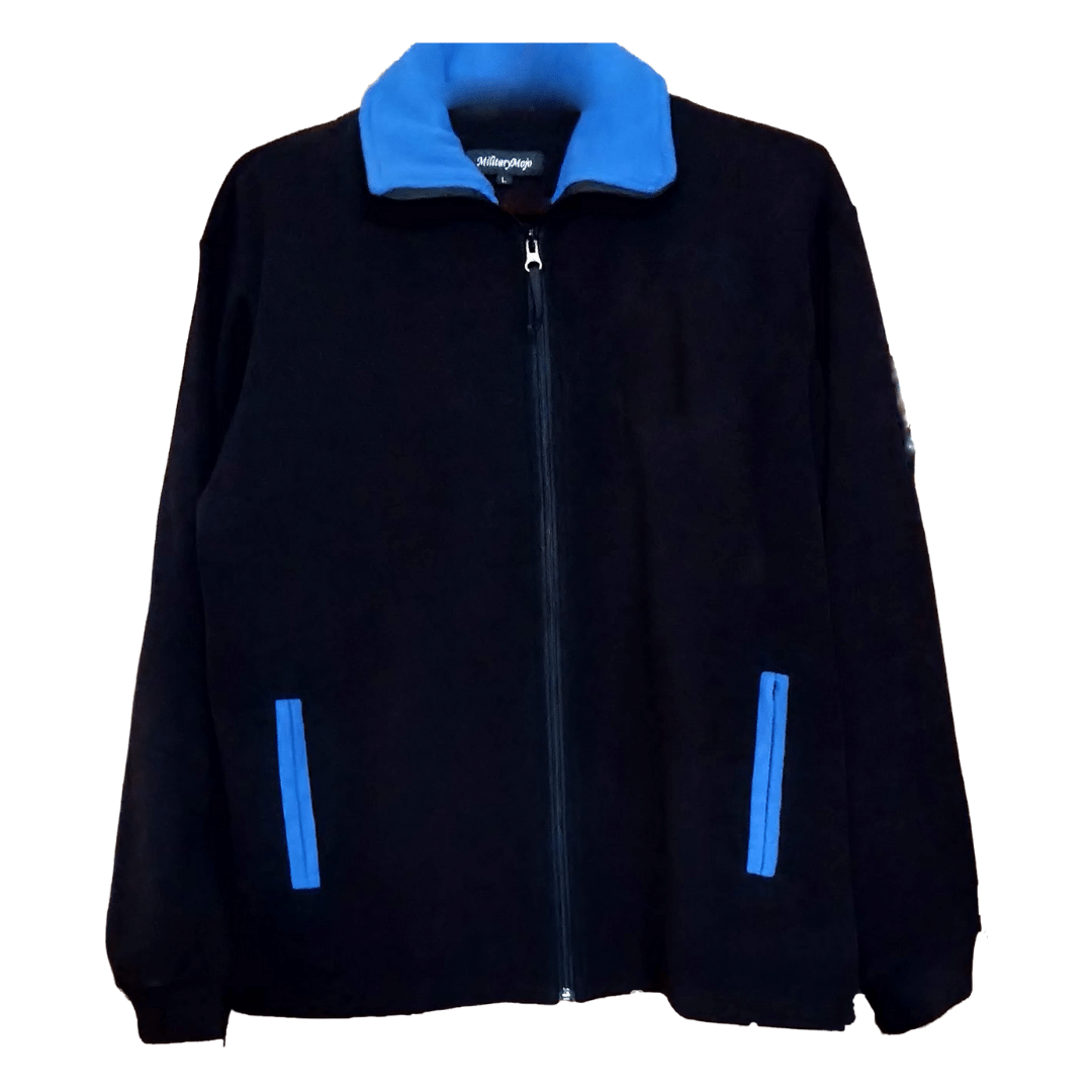Black & Blue Full Sleeves Fleece Jacket