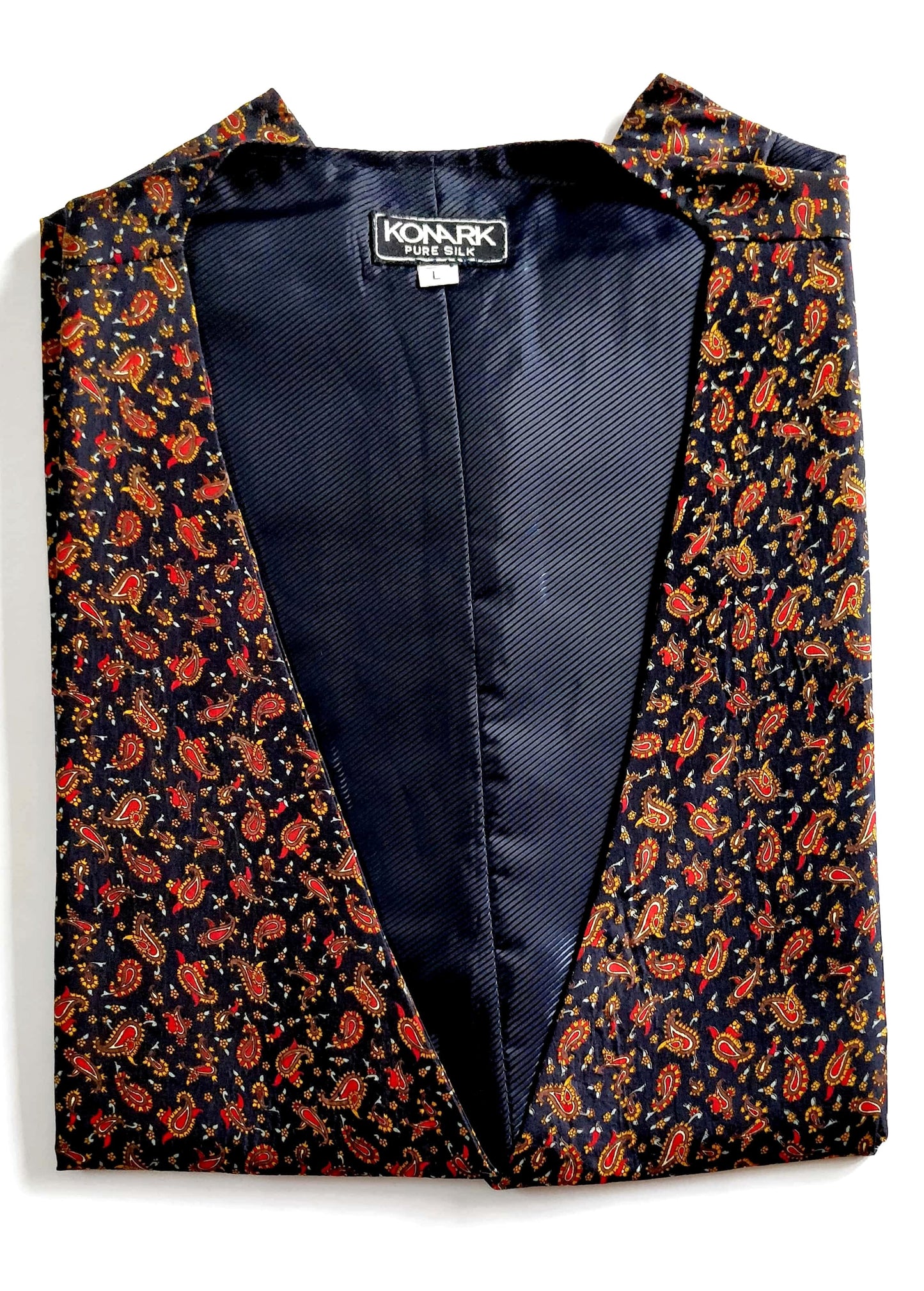 Cavalry Black Silk Waistcoat