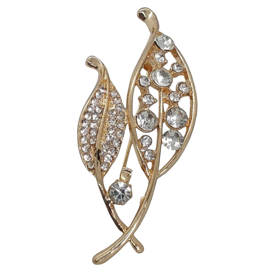 Twin Star Leaf Ladies Brooch