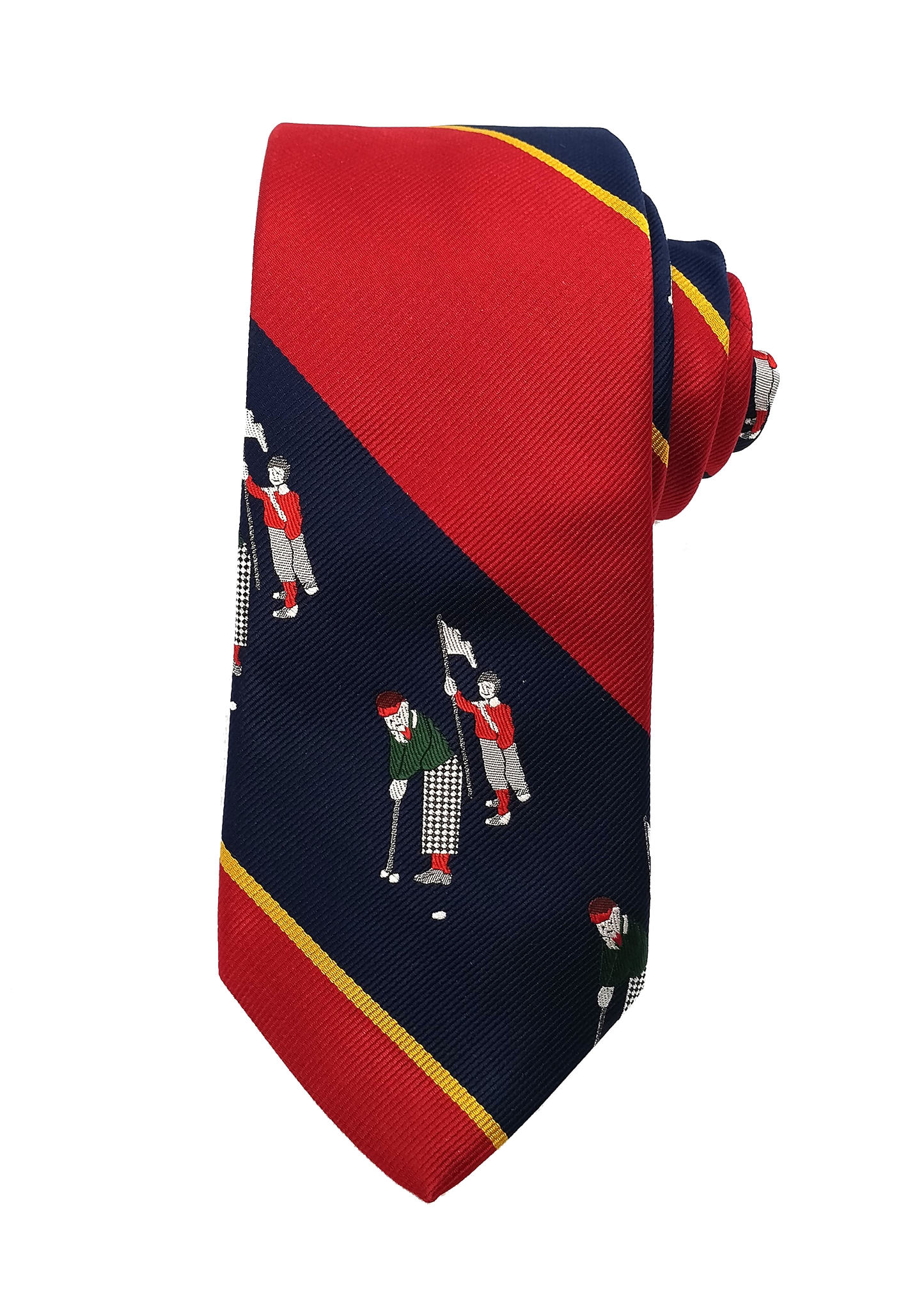 Vintage Golf Theme Woven Microfibre Tie